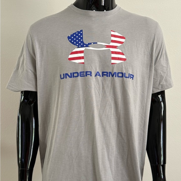 Gray Star Spangled Under Armour U.S. flag t-shirt - Picture 1 of 2